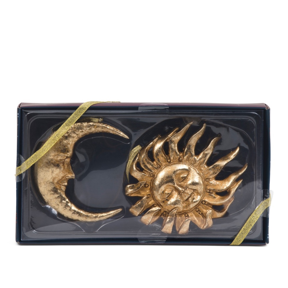 LAST ONE CHRISTIAN LACROIX Set Of 2 Sun And Moon Ornaments - Picture 2 of 5